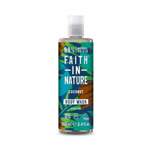 Gel de dus natural hidratant cu cocos, 100ml, Faith in Nature