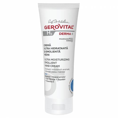 Gerovital H3 Derma plus crema ultra hidratanta si emolienta pentru maini 100 ml