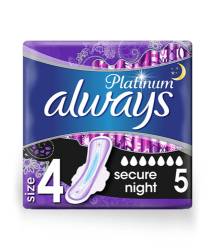 Absorbante Platinum Secure Night, 5 bucati, Always
