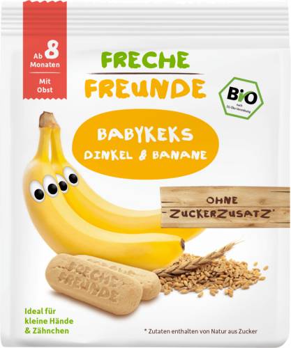 Biscuiti din spelta cu banane fara zahar Bio, 100g, Erdbar
