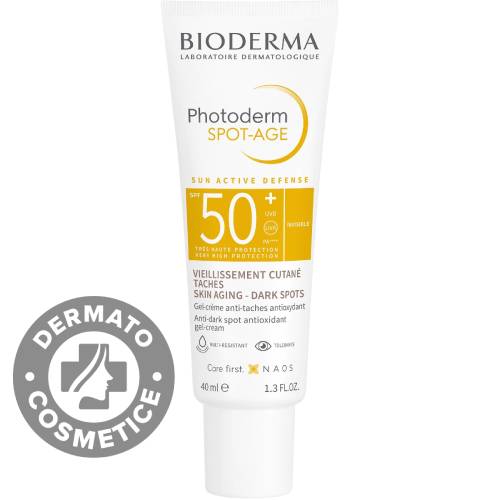 Gel-crema cu efect antioxidant impotriva petelor brune Photoderm Spot-Age SPF 50+, 40ml, Bioderma