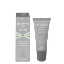 L'Erbolario Contur pentru ochi anti oboseala cu acid hialuronic pentru barbati, 15ml