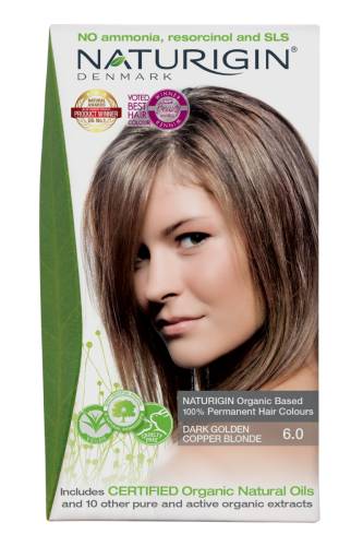 Vopsea de par Dark Golden Copper Blonde 6.0, 115ml, Naturigin
