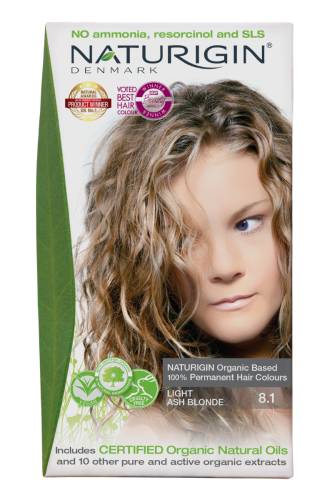 Vopsea de par Light Ash Blonde 8.1, 115ml, Naturigin