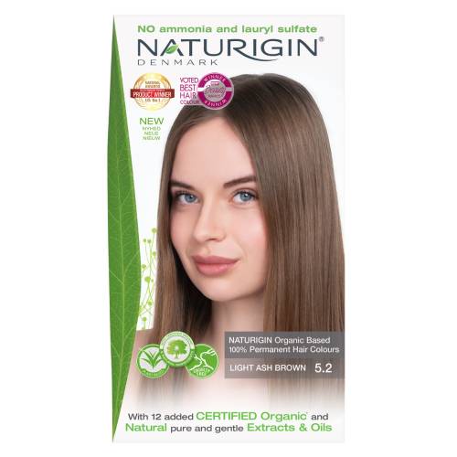Vopsea de par Light Ash Brown 5.2, 115ml, Naturigin