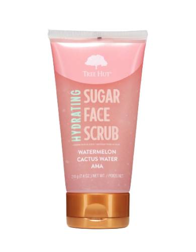 Scrub de fata hidratant Watermelon & Cactus Water, 210g, Tree Hut