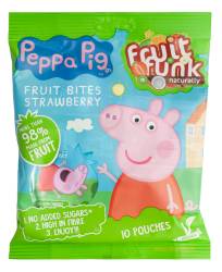 Gustare din fructe cu capsuni Peppa Pig, 100g, Fruit Funk