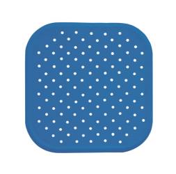 Covoras antiderapant din cauciuc natural pentru cada cu ventuze Albastru, 56x56 cm, Sanger