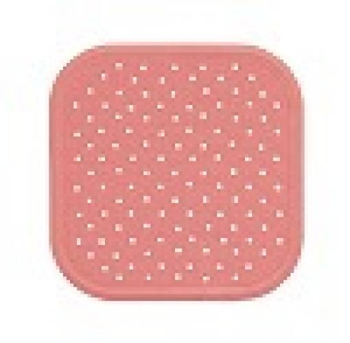 Covoras antiderapant din cauciuc natural pentru cada cu ventuze Roz, 56x56 cm, Sanger