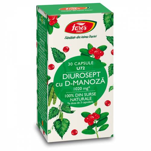 Fares Diurosept cu D-manoză U72 30 capsule gastrorezistente