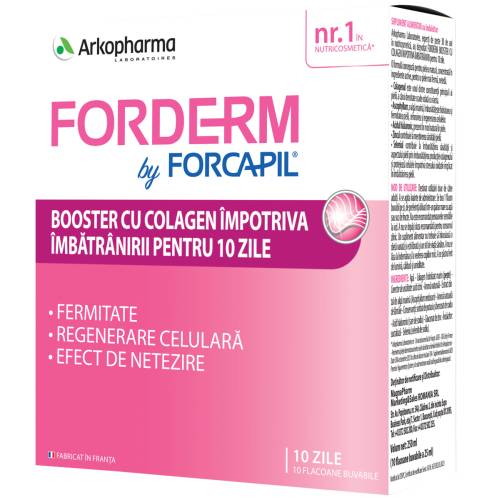 Forderm by Forcapil Booster cu Colagen, 10 flacoane