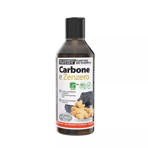 Sampon cu ghimbir si carbune, 250ml, Puro by Forhans