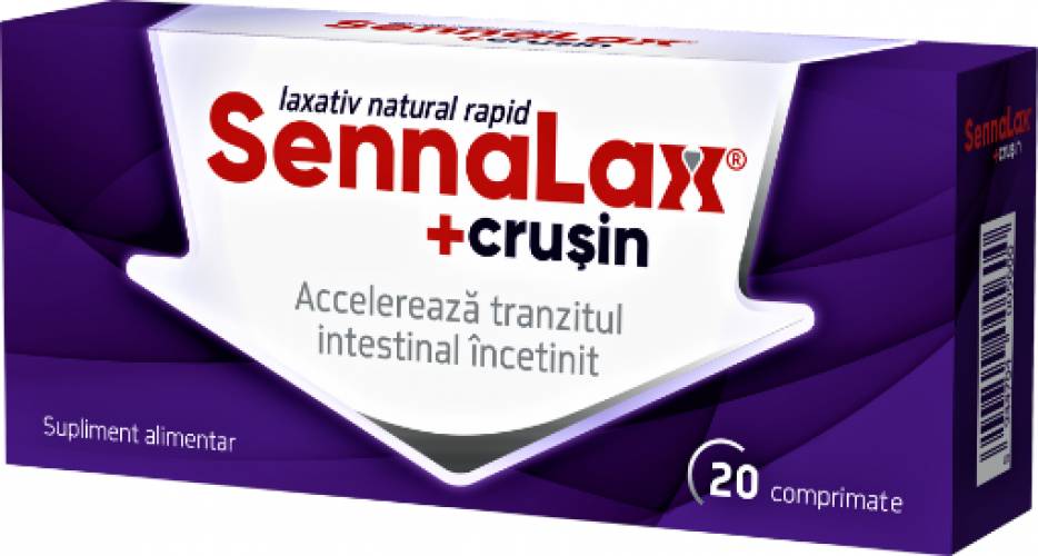 SennaLax plus Crusin - 20 comprimate Biofarm