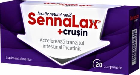 SennaLax plus Crusin - 20 comprimate Biofarm