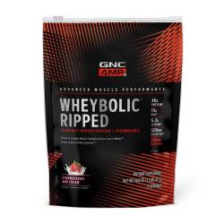 Proteina din zer, cu aroma de crema de capsuni AMP Wheybolic Ripped, 477g, GNC