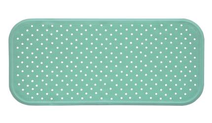 Covoras antiderapant din cauciuc natural pentru cada cu ventuze Verde menta, 76x34 cm, Sanger