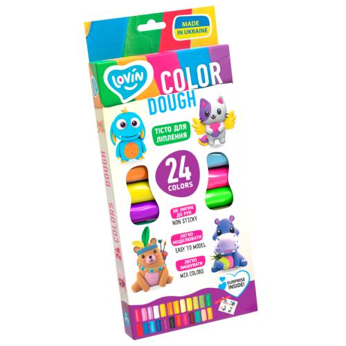 Set plastilina Lovin Shine&Aroma Dough, 24 x15g, Oktoclay