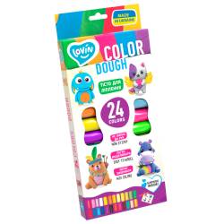 Set plastilina Lovin Shine&Aroma Dough, 24 x15g, Oktoclay