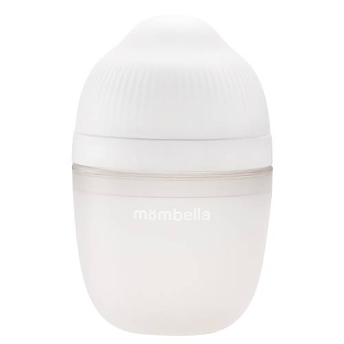 Biberon anticolici cu tetina din silicon 100% Breast-Like Ivory, 210ml, Mombella