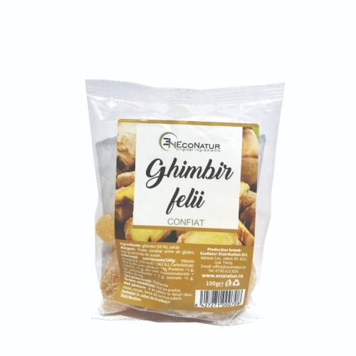 Ghimbir confiat, 100g, EcoNatur