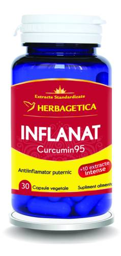 Inflanat+ Curcumin95, 30 capsule vegetale, Herbagetica