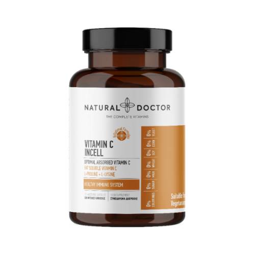 Sistem imunitar puternic Vitamin C Incell, 120 capsule, Natural Doctor