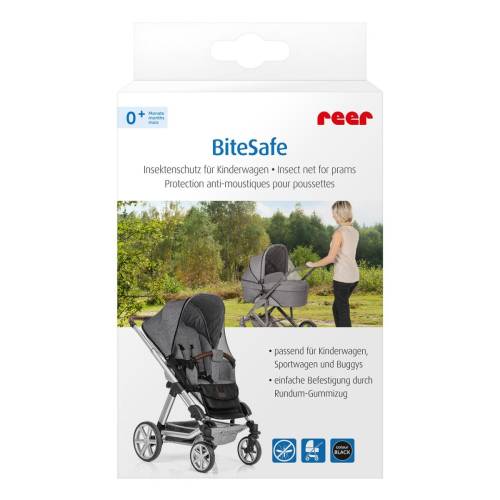Plasa de insecte pentru caruciorul bebelusilor neagra, 1 bucata, Reer