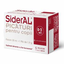 SiderAL- Picaturi pentru copii, flacon 30 ml + plic 1,9g