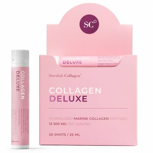 Swedish Nutra Colagen Deluxe Lichid Hidrolizat Marin 12.500 mg 20 fiole