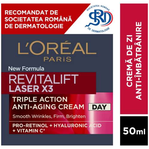 Crema antirid de zi Revitalift Laser Renew, 50ml, L'Oreal Paris