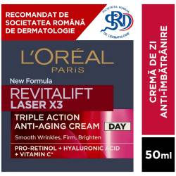 Crema antirid de zi Revitalift Laser Renew, 50ml, L'Oreal Paris