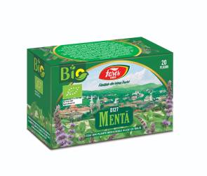 Ceai de menta bio D127, 20 plicuri, Fares