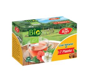 Ceai natural din 7 plante bio, 20 plicuri, Fares