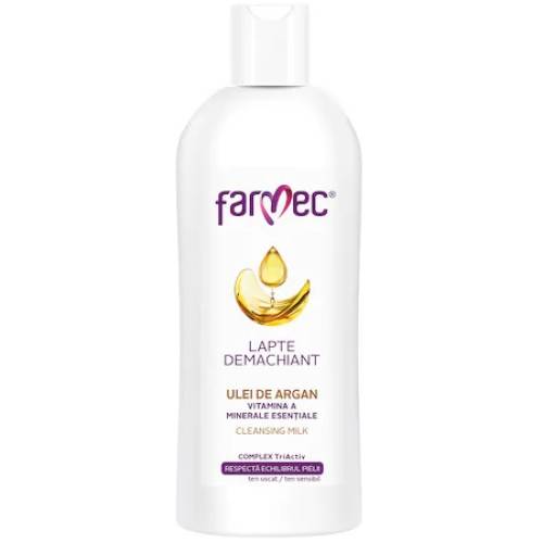 Lapte demachiant cu Ulei de Argan, 150ml, Farmec