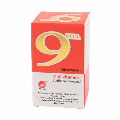 Multivitamine 9Vita, 100 drajeuri, Yongkang International