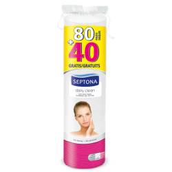 Dischete demachiante, 80 bucati + 40 bucati cadou, Septona