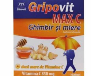 Gripovit Max C Ghimbir, miere, vitamina C 850mg x 10 plicuri