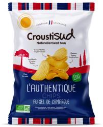 Chipsuri bio din cartofi cu sare de Camargue, 100g, Croustisud