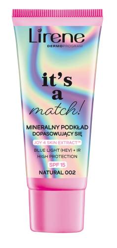 Fond de ten adaptabil nuantei tenului 02 SPF15 IR It's A Match, 30ml, Lirene
