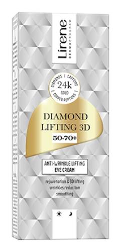 Crema anti-rid cu efect de lifting pentru zona ochilor Diamond Lifting 3D, 15ml, Lirene