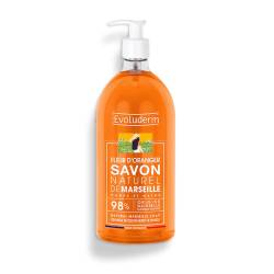 Sapun lichid natural Naturel de Marseille Fleur D’Oranger, 1000ml, Evoluderm