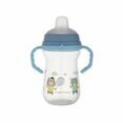 Cana cu cioc de silicon Bonjour Paris Albastru, 250ml, Canpol babies
