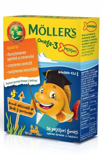 Moller's Omega3 cu 36 Pestisori Gumati Aroma Cola
