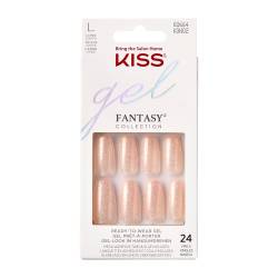 Unghii false Fantasy Glitter Rock Candy Long Coffin, 24 bucati, Kiss