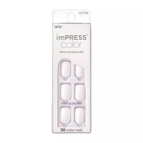 Unghii false imPress Frosting, 30 bucati, Kiss