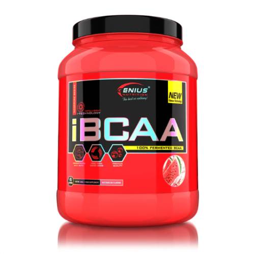 Aminoacizi cu aroma de pepene rosu IBCAA, 450g, Genius Nutrition