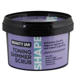 Scrub stralucitor cu cafea verde si sare de mare Shape Line, 360g, Beauty Jar