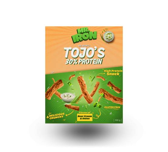 Snack cu 30% proteina fara zahar low-carb gluten free Sare si Arahide Tojos, 100g, Mr. Iron