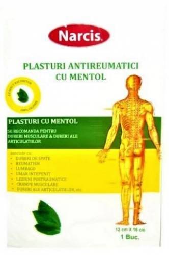 Narcis plasturi antireumatici cu mentol 12cm/18cm - 1 bucata