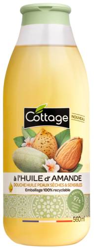 Gel dus cu ulei de migdale, 560ml, Cottage